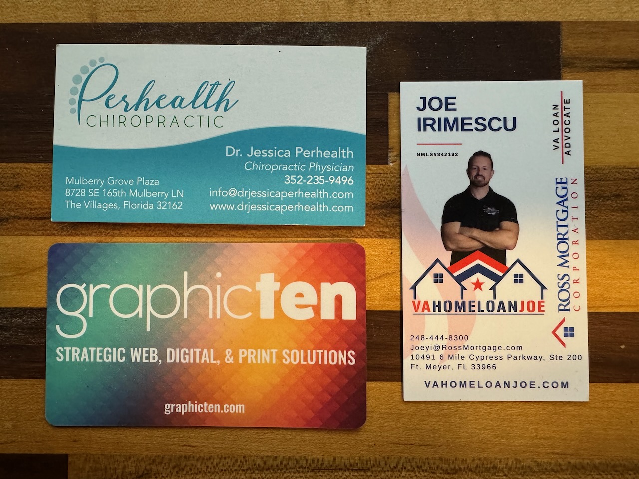 Professional business cards for Ocala businesses.