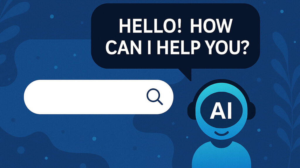 ai search bot asking how it can help you