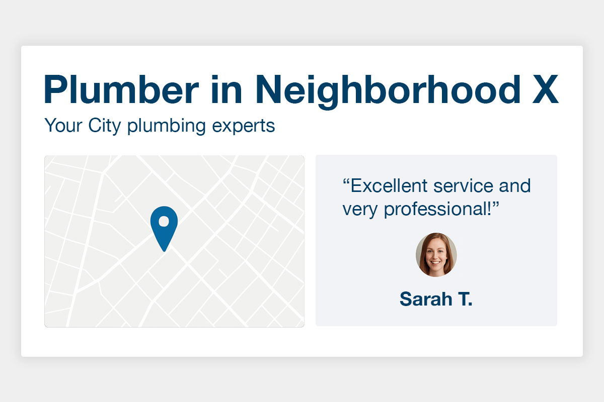 Illustration of a local seo service page for ocala businesses.