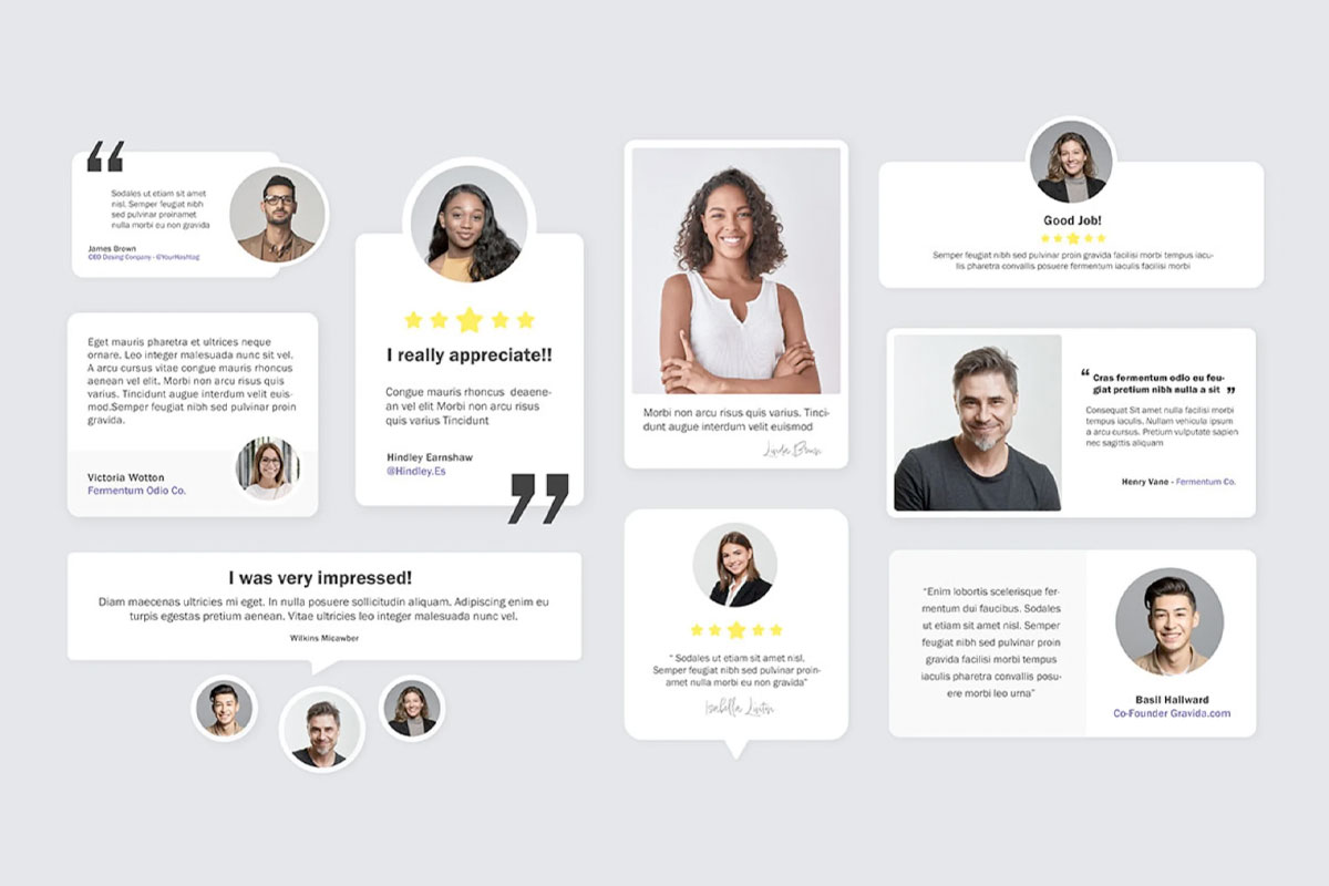 Illustration of different reviews for ocala businesses